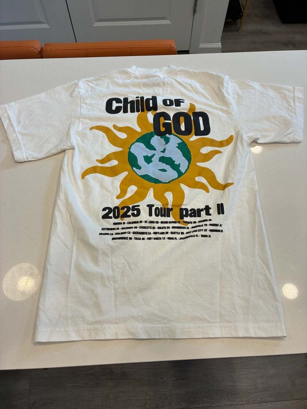Forrest Frank Child Of God 2025 Tour Part II Size Small White Graphic T-Shirt